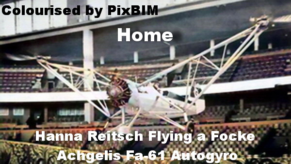 Hanna Reitsch Flying a Focke Achgelis Fa-61 Autogyro
